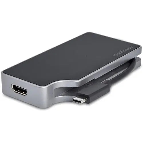 StarTech.com USB C Multiport Video Adapter 4-in-1 - 95W Power Delivery - Space Gray - Aluminum - 4K60Hz - Wrap-Around Cable - USB C Adapter (CDPVDHMDPDP) Default Title