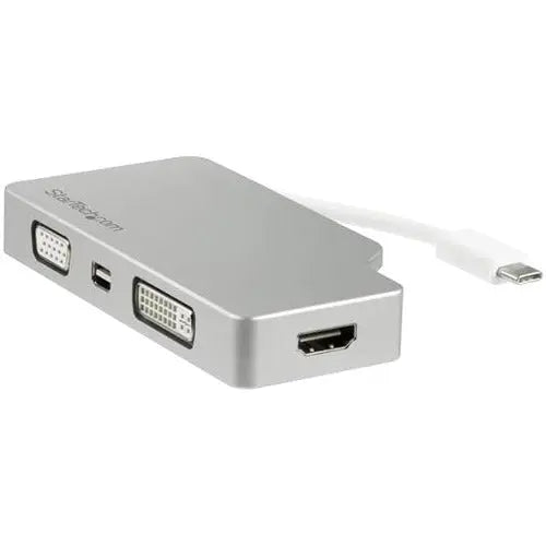 StarTech.com USB-C Multiport Video Adapter - 4-in-1 USB-C to DVI / HDMI / VGA / mDP Video Adapter - Silver- 4K 30 Hz - CDPVGDVHDMDP Default Title