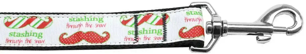 Stashing-Through-The-Snow-Nylon-Dog-Leash-3-8-Inch-Wide-4ft-Long-GreatEagleInc-320016163
