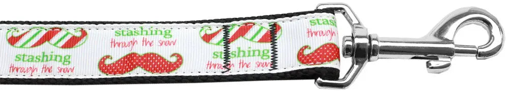 Stashing Through The Snow Nylon Dog Leash 5/8 Inch Wide 6ft Long Default Title