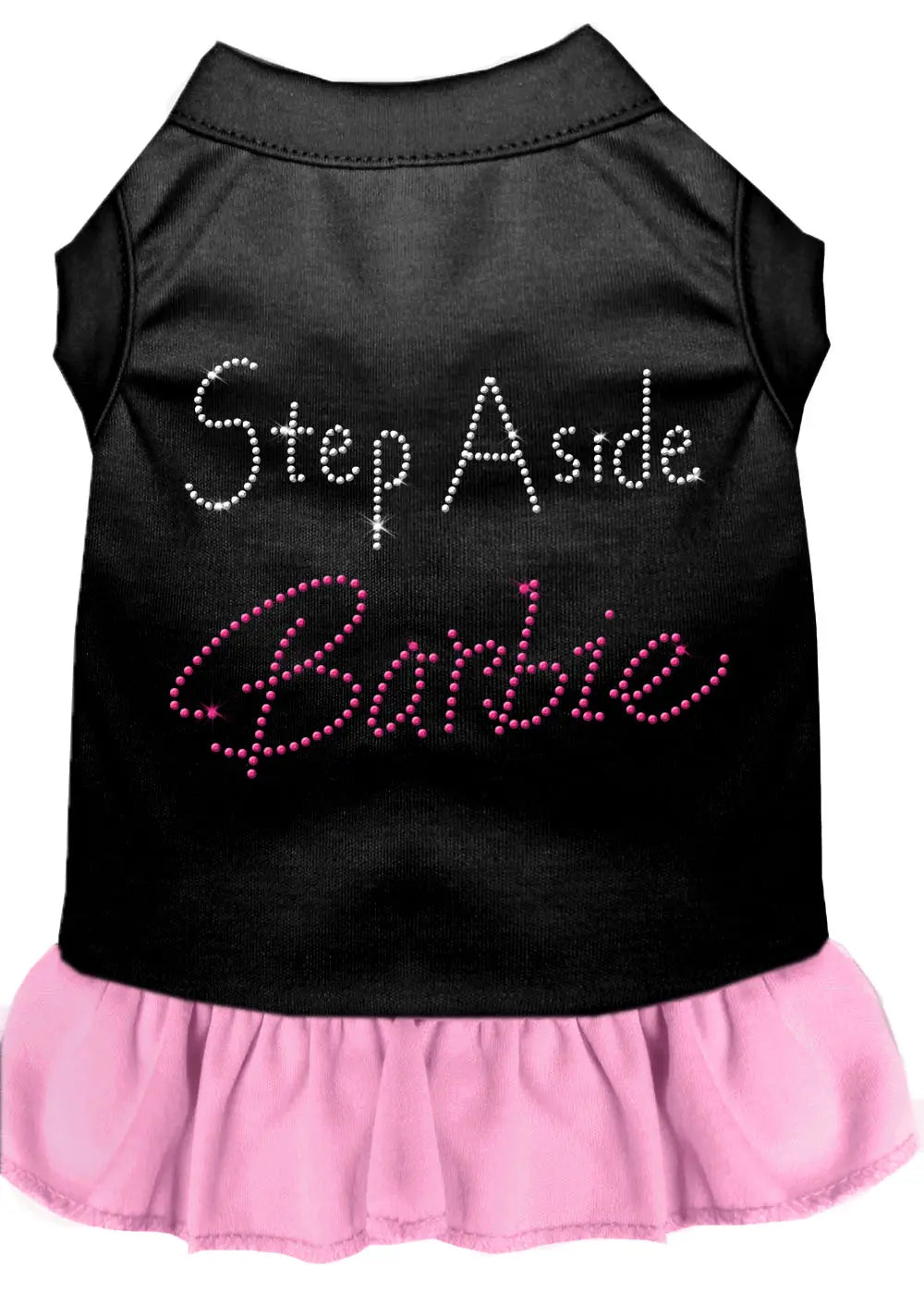 Step Aside Barbie Rhinestone Dress Black With Light Pink Xxl Default Title