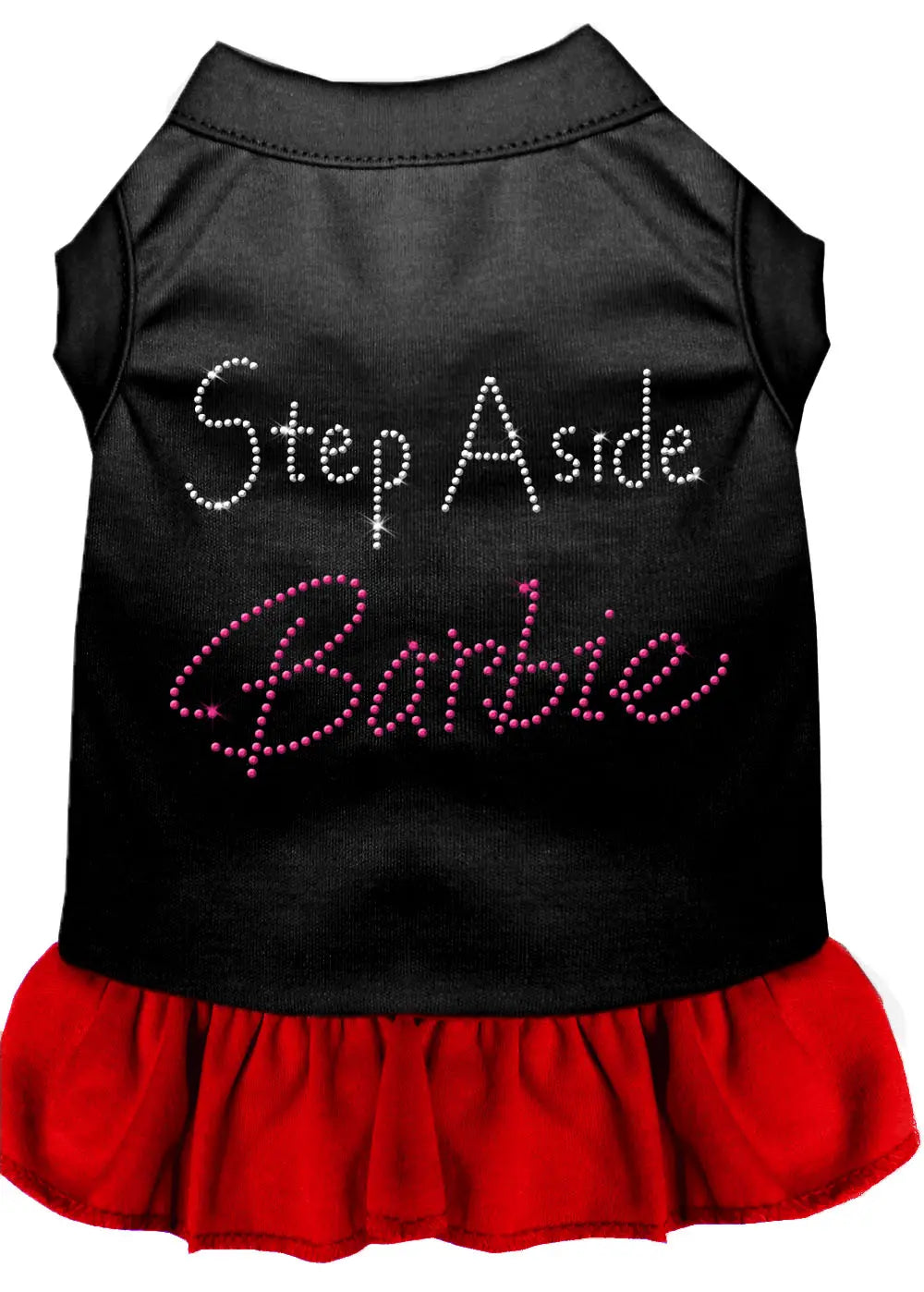Step Aside Barbie Rhinestone Dress Black With Red Xs Default Title