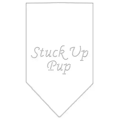 Stuck-Up-Pup-Rhinestone-Bandana-White-Small-GreatEagleInc-319111984