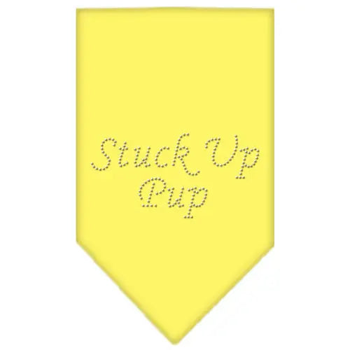 Stuck Up Pup Rhinestone Bandana Yellow Small Default Title