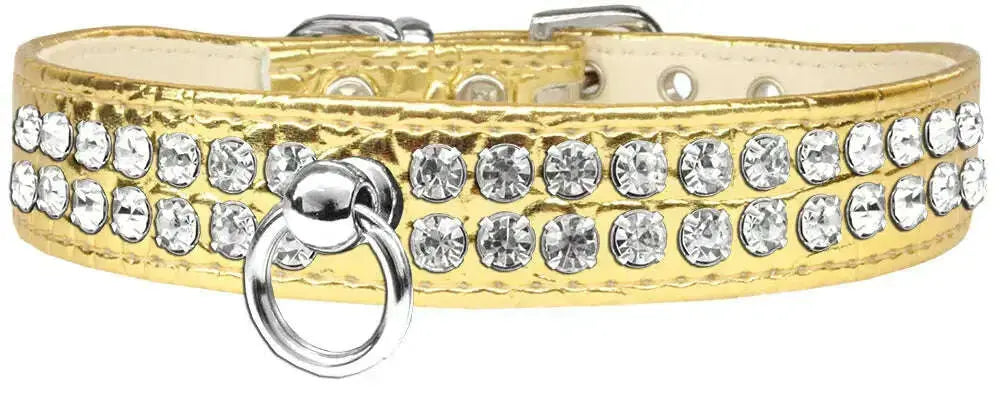 Style-_72-Rhinestone-Designer-Croc-Dog-Collar-Gold-Size-22-GreatEagleInc-334355113
