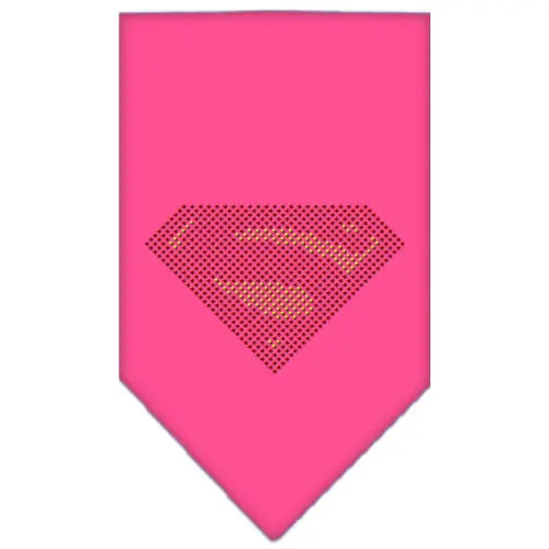 Super! Rhinestone Bandana Bright Pink Large Default Title