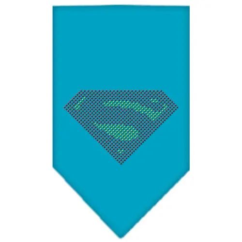 Super! Rhinestone Bandana Turquoise Small Default Title