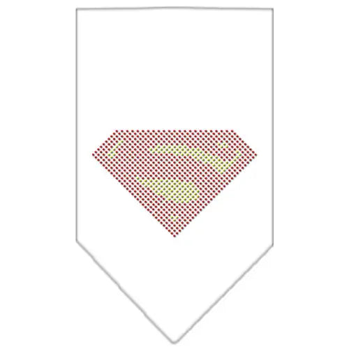 Super! Rhinestone Bandana White Large Default Title