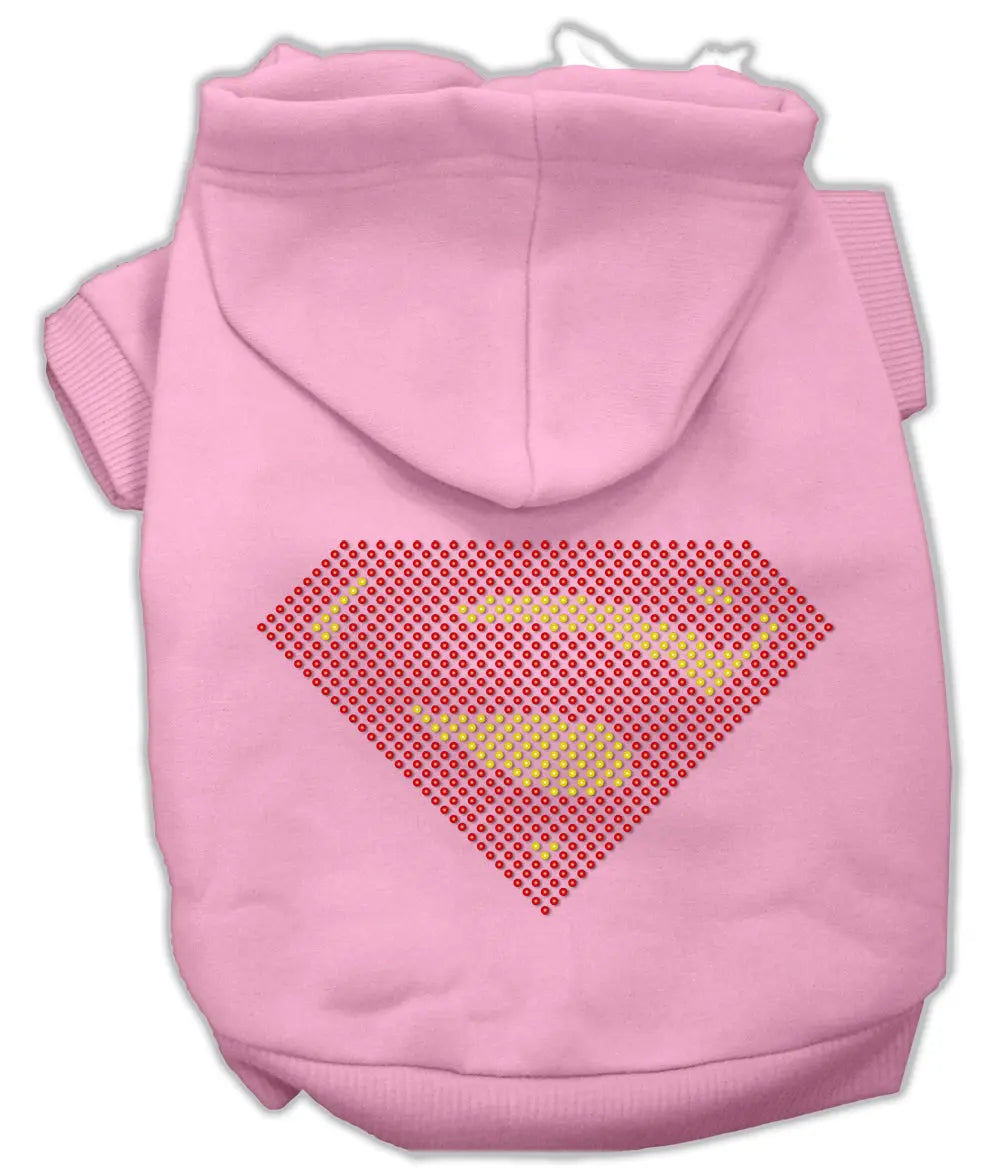 Super! Rhinestone Hoodies Pink Xxl Default Title
