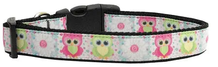 Sweet As Sugar Owls Nylon Dog Collar Xs Default Title