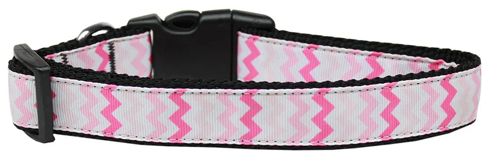 Sweet Chevrons Nylon Dog Collar Medium Narrow Default Title