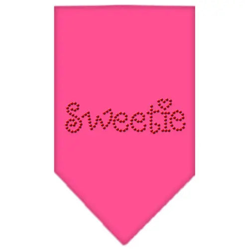 Sweetie Rhinestone Bandana Bright Pink Large Default Title