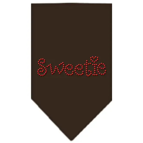 Sweetie Rhinestone Bandana Cocoa Large Default Title