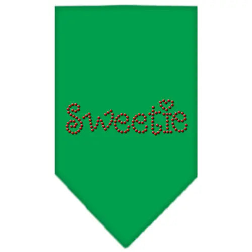 Sweetie Rhinestone Bandana Emerald Green Large Default Title