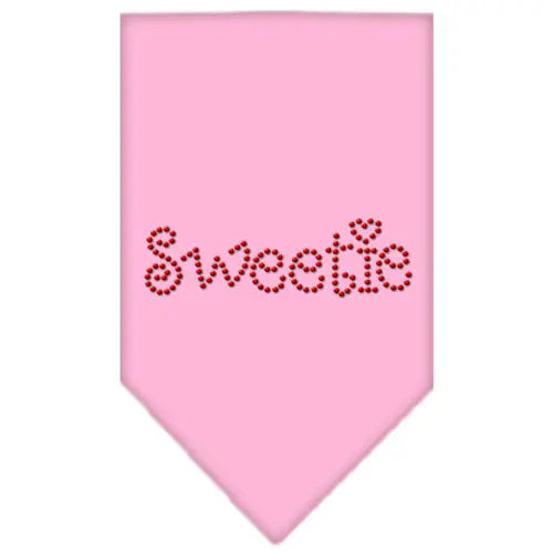 Sweetie Rhinestone Bandana Light Pink Small Default Title