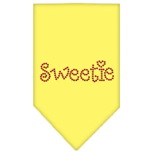 Sweetie Rhinestone Bandana Yellow Large Default Title