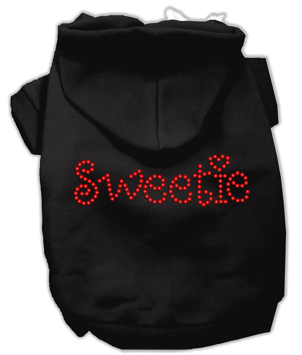 Sweetie Rhinestone Hoodies Black Xxxl Default Title