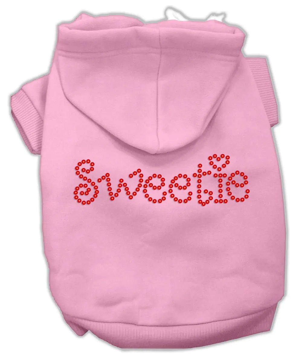 Sweetie Rhinestone Hoodies Pink Xxl Default Title