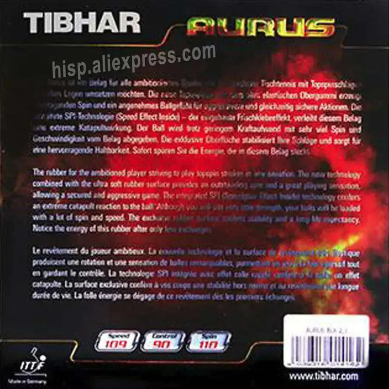TIBHAR-AURUS-SOUND-SOFT-Table-Tennis-Rubber-Orignal-TIBHAR-AURUS-Ping-Pong-Sponge-FreeDropship-334717261