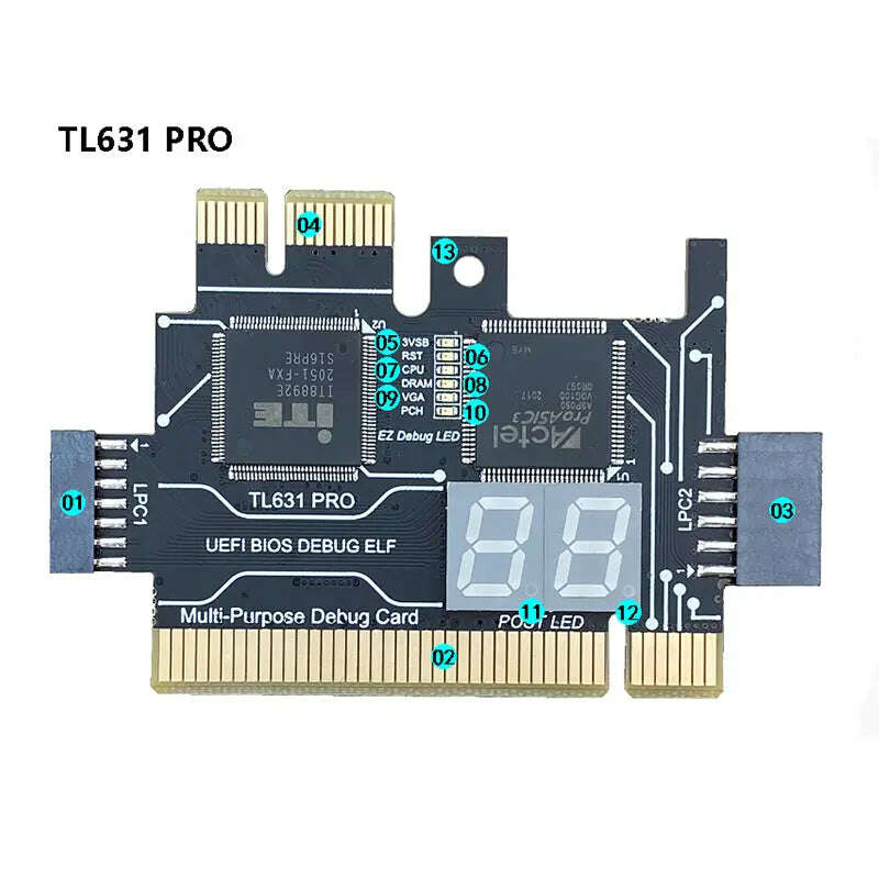 TL611-PRO-Diagnostic-Card-Desktop-PCI-Motherboard-PCI-E-Notebook-Debug-Card-Computer-LPC-DEBUG-GreatEagleInc-333977384