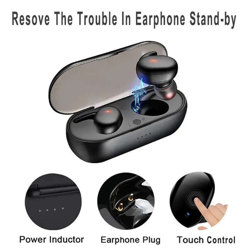 TWS Wireless Headphones Bluetooth 5.0 Earphone In-Ear Sports Running Headset For iOS/Android Phones HD Call For iPhone