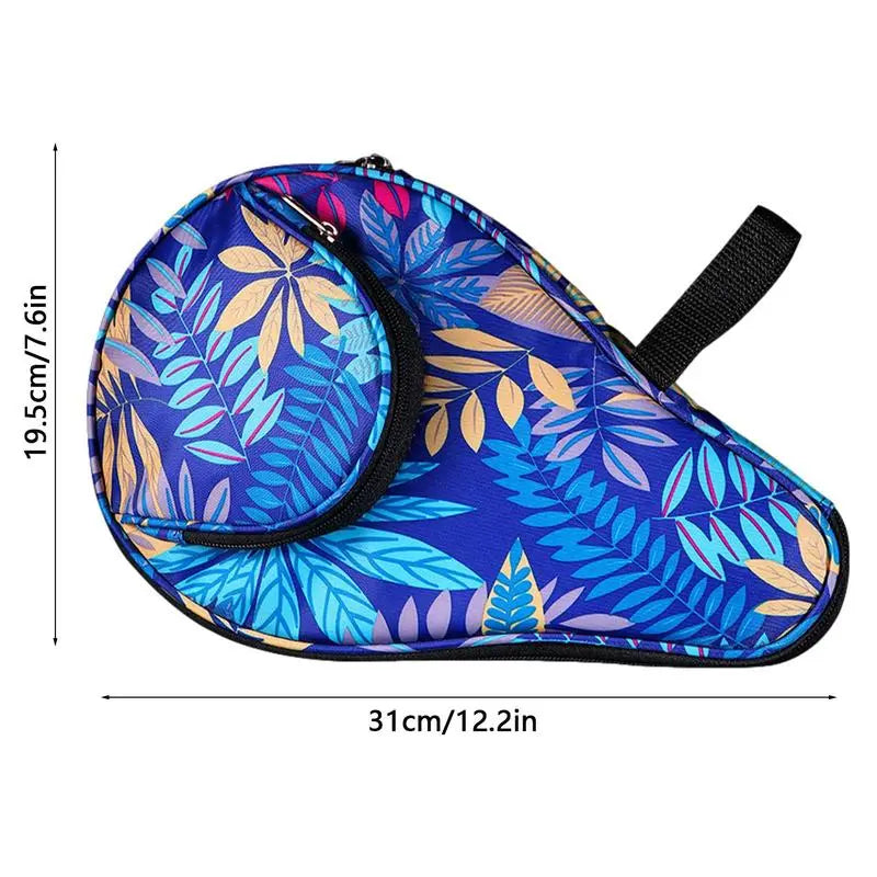 Table Tennis Paddle Bag Colorful Table Tennis Racket Case Elastic Sports Containers Bag with Sport Ball Bag
