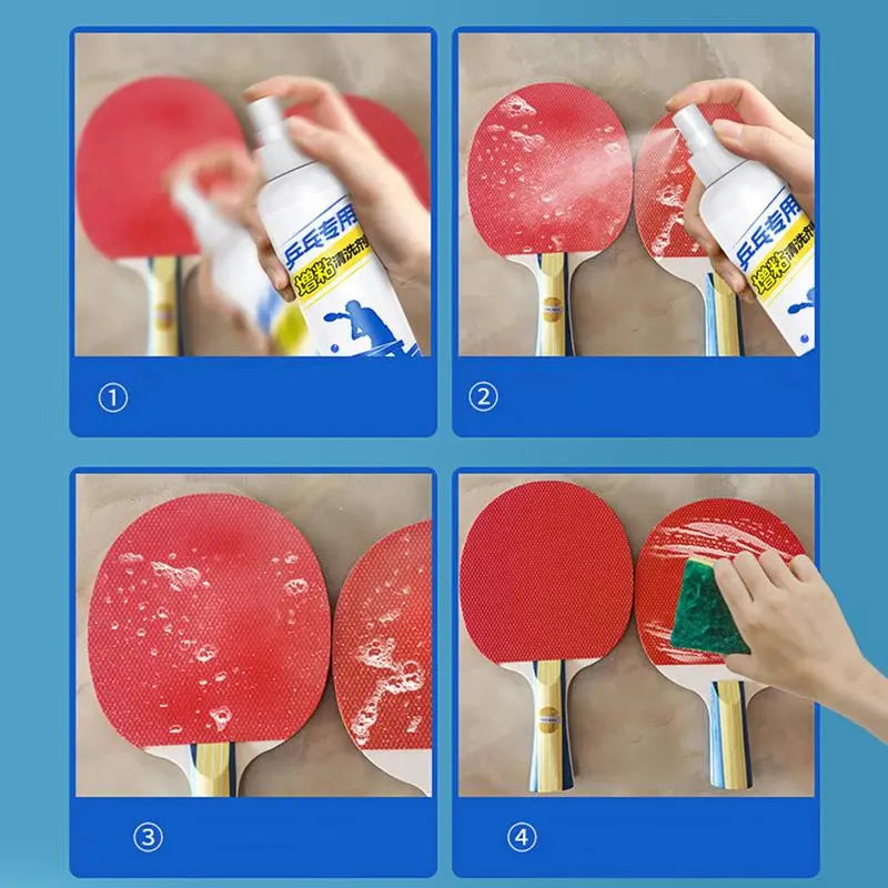 Table Tennis Paddle Cleaner Table Tennis Racket Care Agent 125ml Ping Pongs Paddle Cleaner Spray Rubber Cleansing Spray For