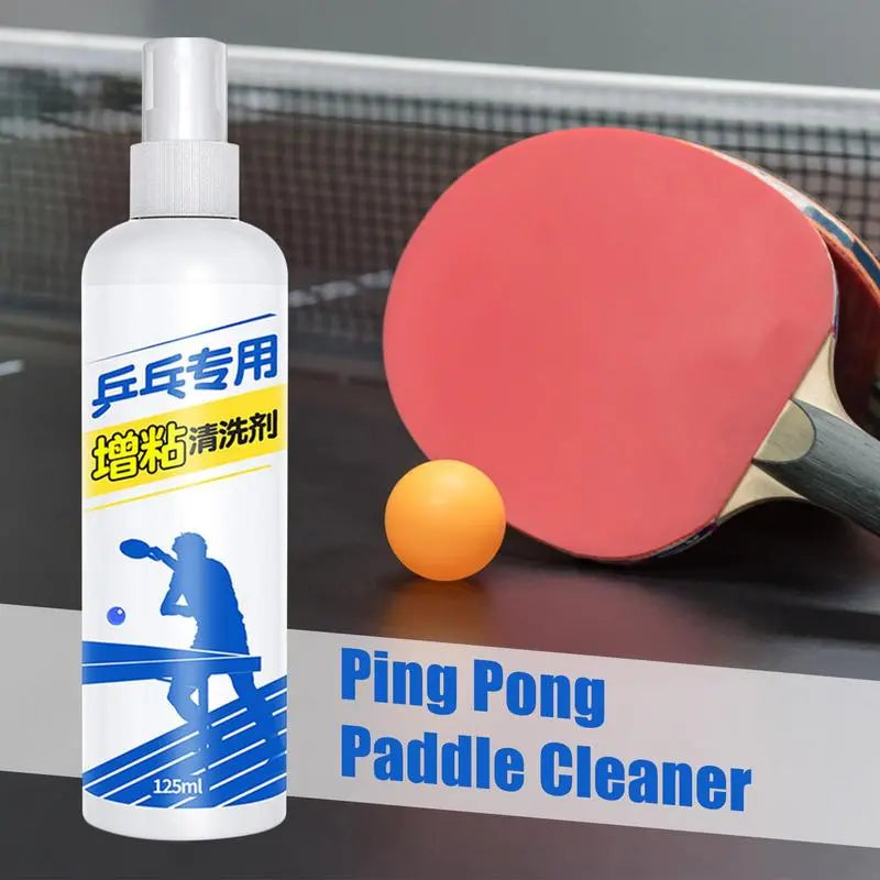 Table Tennis Paddle Cleaner Table Tennis Racket Care Agent 125ml Ping Pongs Paddle Cleaner Spray Rubber Cleansing Spray For