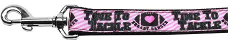 Tackle Breast Cancer Nylon Dog Leash 3/8 Inch Wide 6ft Long Default Title