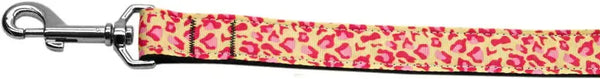 Tan-And-Pink-Leopard-Nylon-Dog-Leashes-6-Foot-Leash-GreatEagleInc-318822830