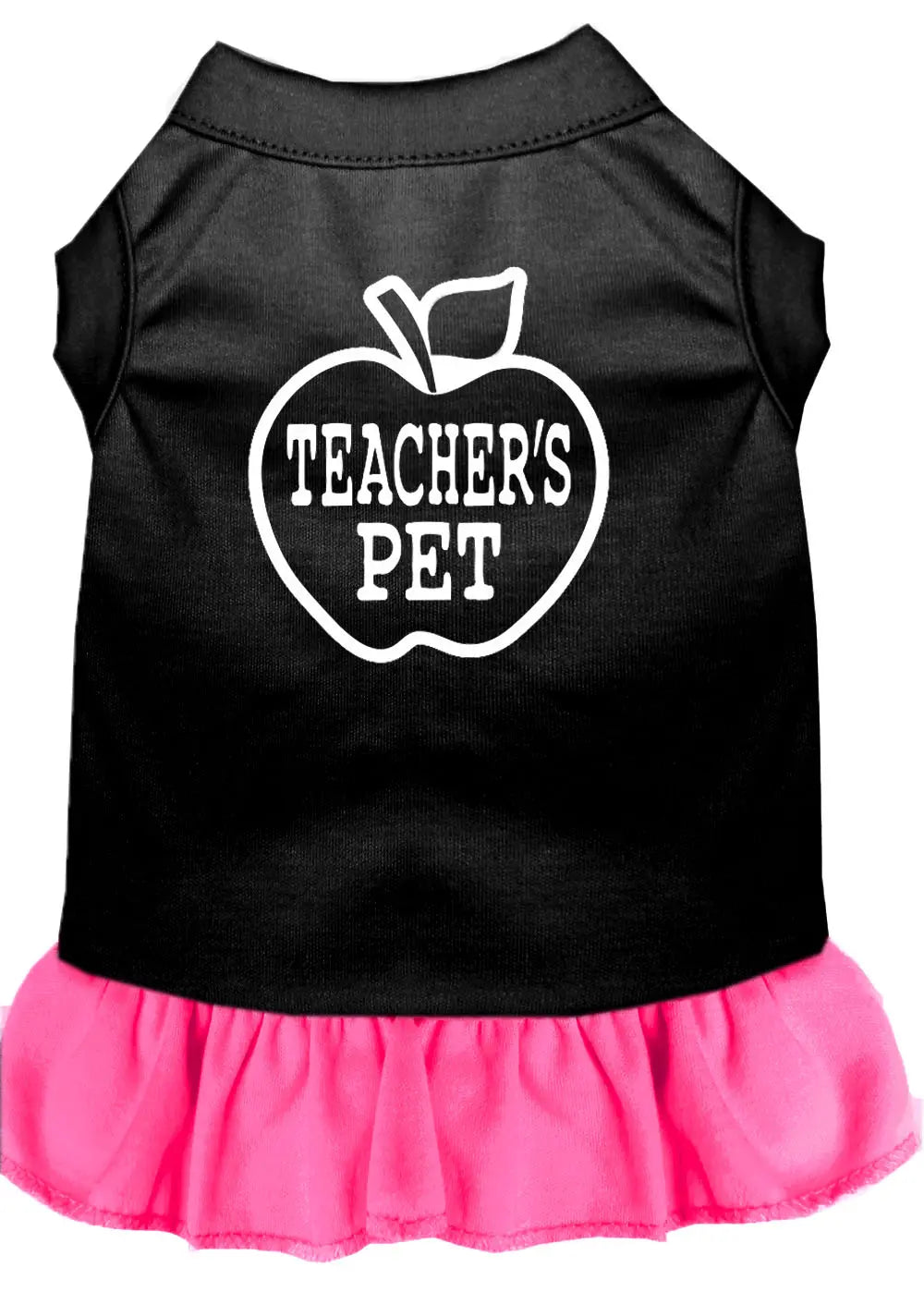 Teachers Pet Screen Print Dress Black With Bright Pink Lg Default Title