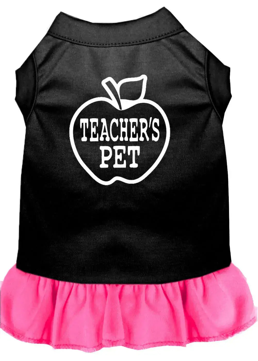 Teachers-Pet-Screen-Print-Dress-Black-With-Bright-Pink-Xs-GreatEagleInc-333750461