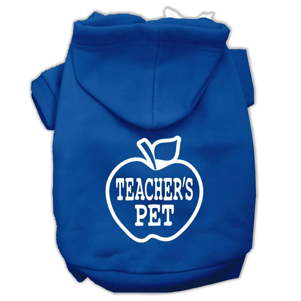 Teachers Pet Screen Print Pet Hoodies Blue Size Xxxl Default Title