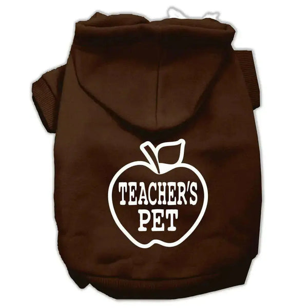 Teachers-Pet-Screen-Print-Pet-Hoodies-Brown-Size-M-GreatEagleInc-319843379