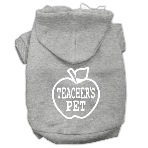 Teachers Pet Screen Print Pet Hoodies Grey Size Xxl Default Title