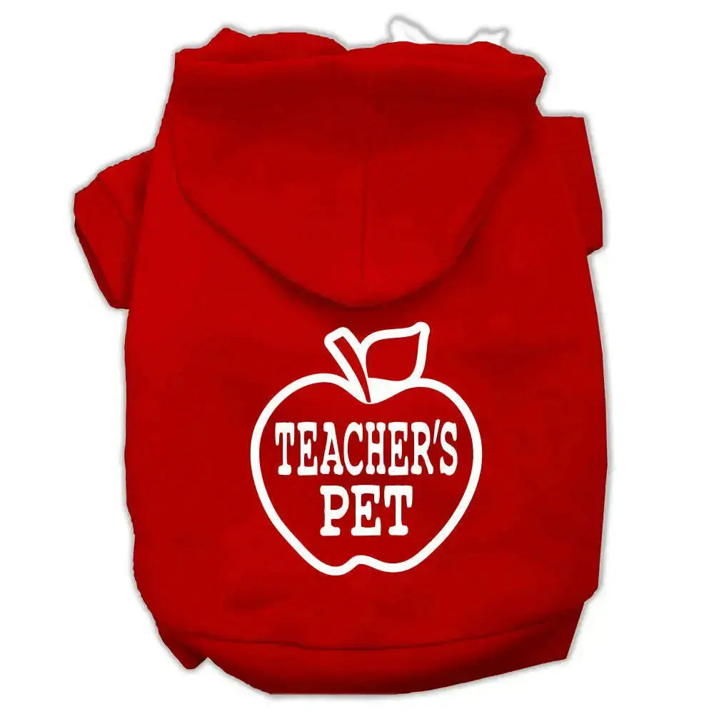 Teachers-Pet-Screen-Print-Pet-Hoodies-Red-Size-S-GreatEagleInc-319842014