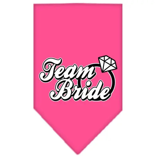 Team Bride Screen Print Bandana Bright Pink Large Default Title