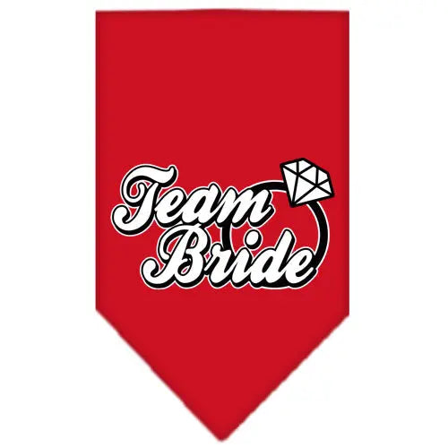 Team Bride Screen Print Bandana Red Large Default Title