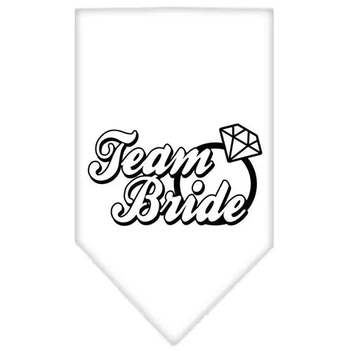 Team Bride Screen Print Bandana White Small Default Title