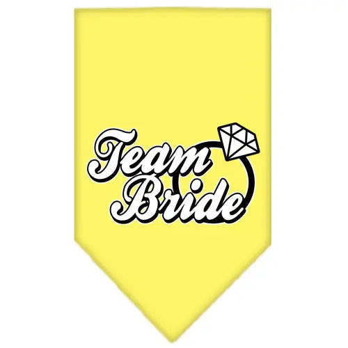 Team Bride Screen Print Bandana Yellow Large Default Title