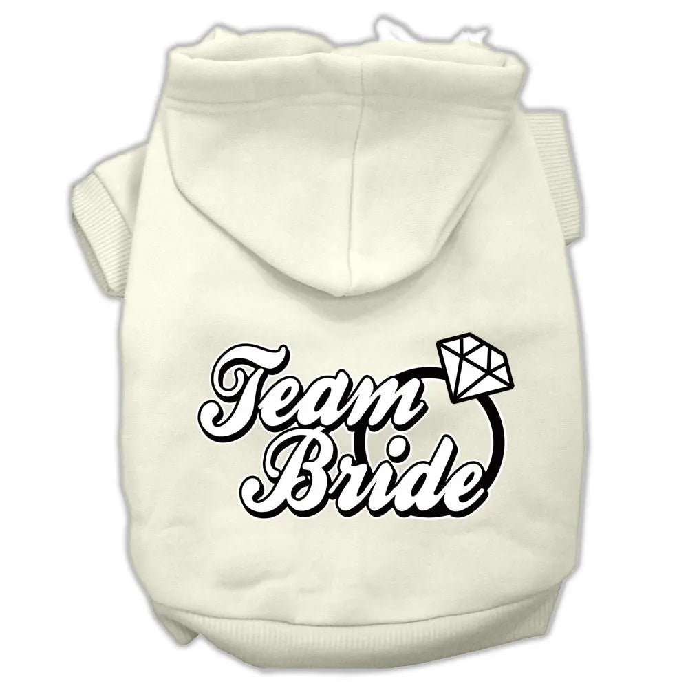 Team Bride Screen Print Pet Hoodies Cream Size Xxxl Default Title