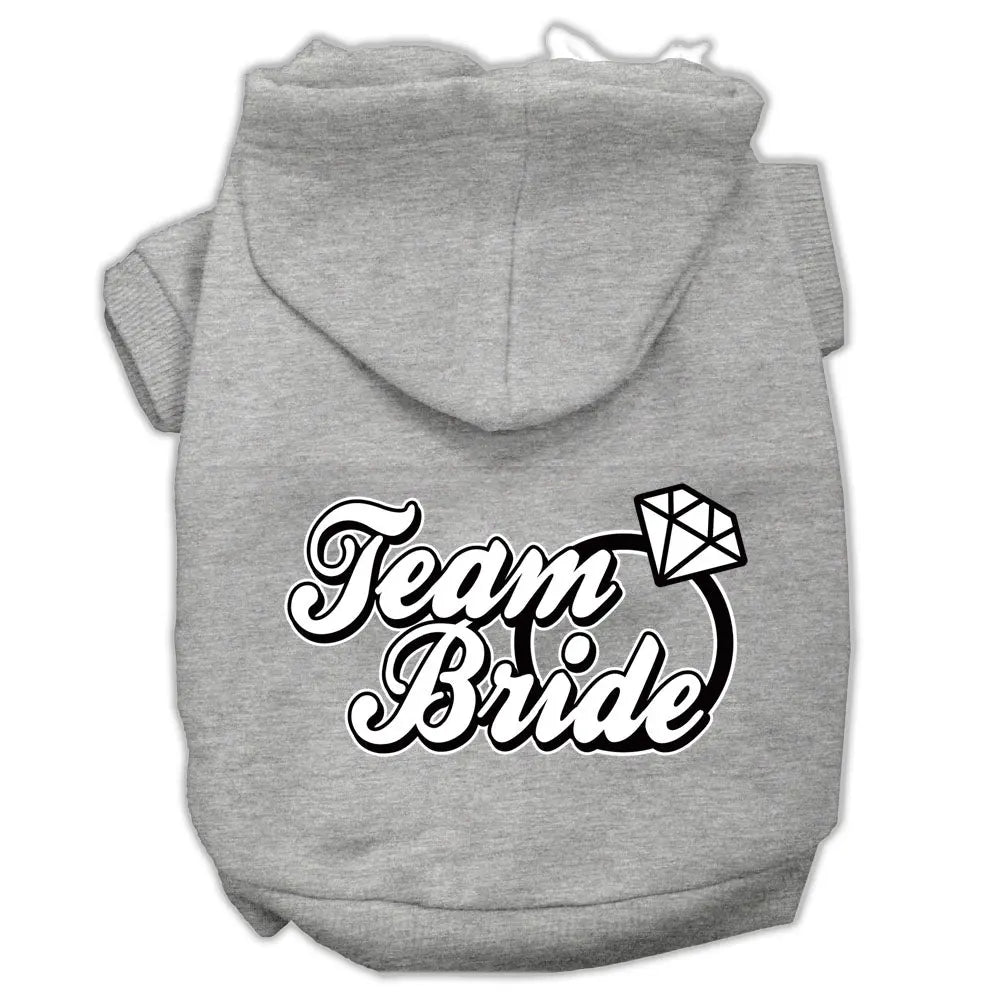 Team Bride Screen Print Pet Hoodies Grey Size Xxxl Default Title