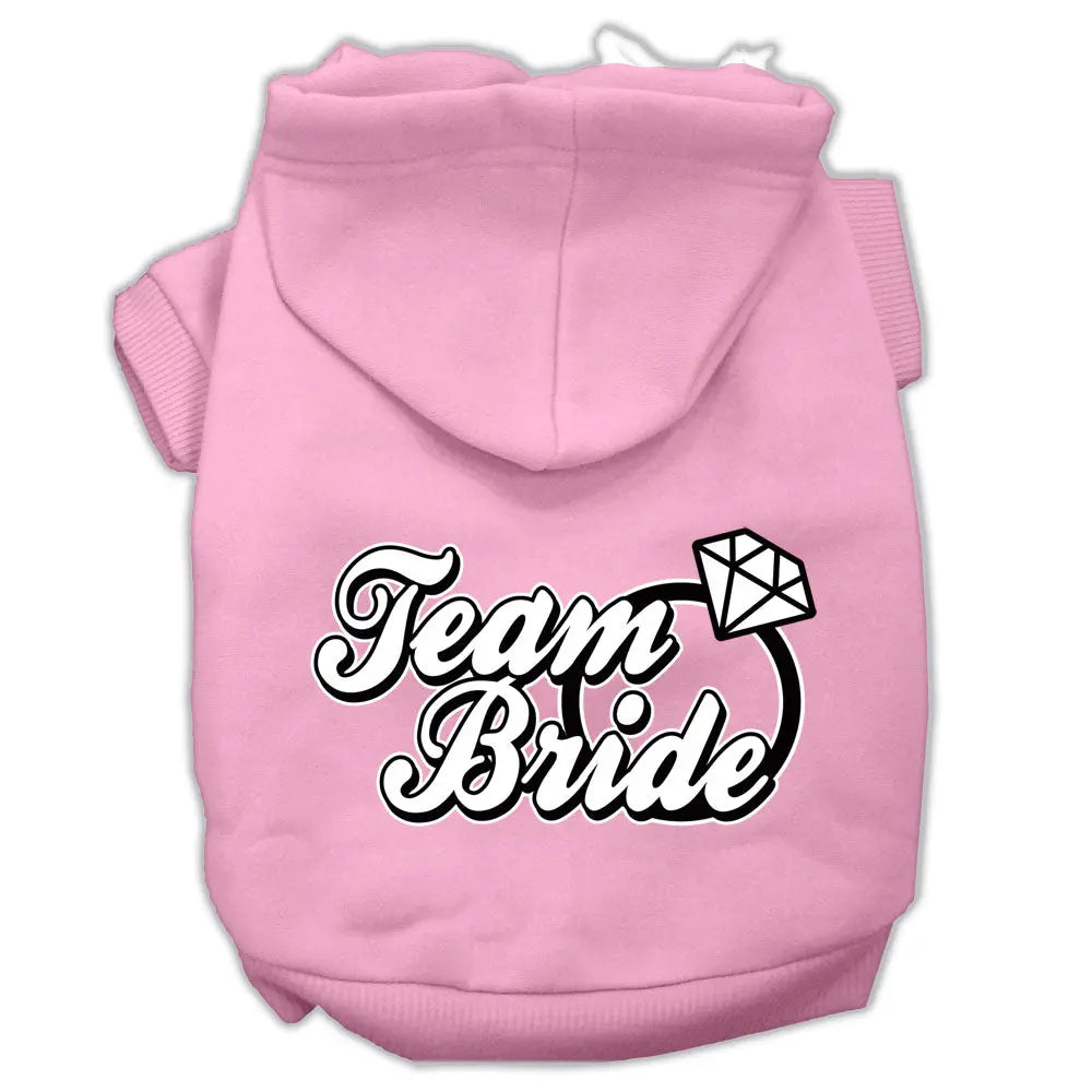 Team Bride Screen Print Pet Hoodies Light Pink Size Xxxl Default Title