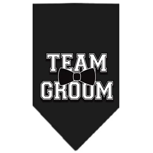 Team Groom Screen Print Bandana Black Small Default Title