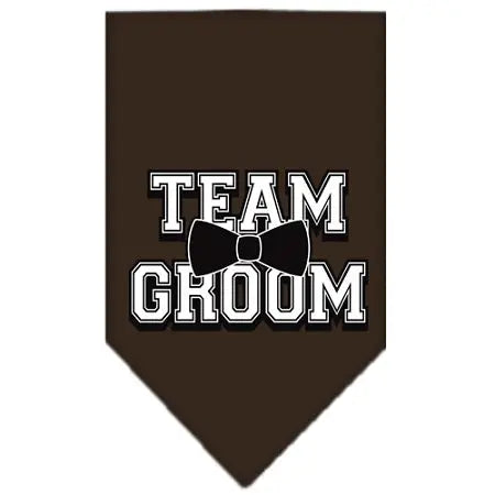 Team Groom Screen Print Bandana Cocoa Small Default Title