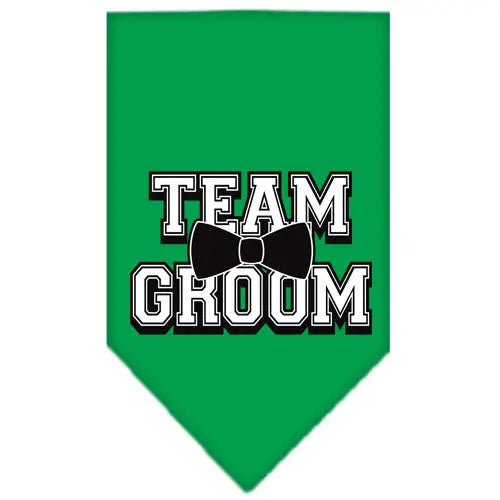 Team Groom Screen Print Bandana Emerald Green Small Default Title