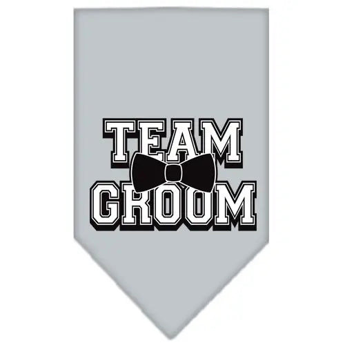 Team Groom Screen Print Bandana Grey Small Default Title