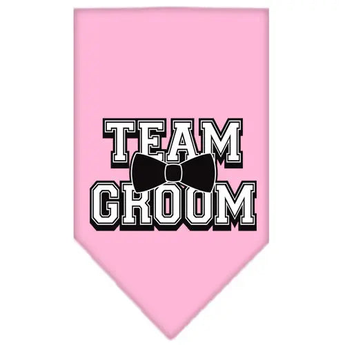 Team Groom Screen Print Bandana Light Pink Small Default Title