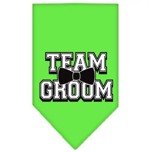 Team Groom Screen Print Bandana Lime Green Large Default Title