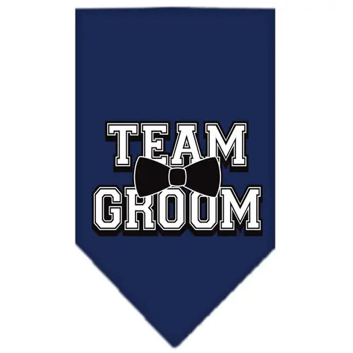 Team Groom Screen Print Bandana Navy Blue Large Default Title